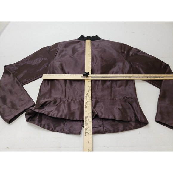 Joeffer Caoc Womens Jacket Blazer Full Zip Long Sleeve Port Metallic Size XS - Picture 9 of 11